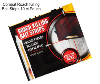 Combat Roach Killing Bait Strips 10 ct Pouch