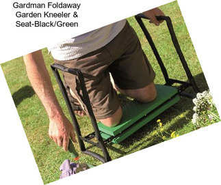 Gardman Foldaway Garden Kneeler & Seat-Black/Green