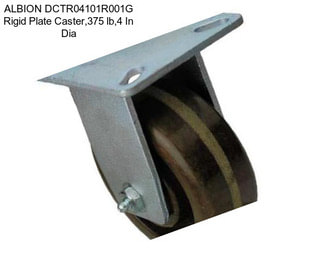 ALBION DCTR04101R001G Rigid Plate Caster,375 lb,4 In Dia