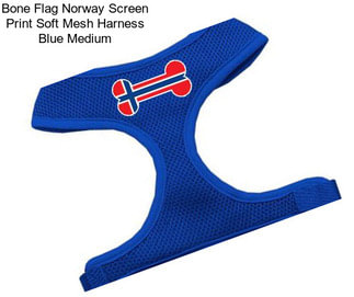 Bone Flag Norway Screen Print Soft Mesh Harness Blue Medium