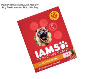 IAMS PROACTIVE HEALTH Adult Dry Dog Food Lamb and Rice, 15 lb. Bag