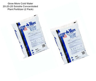 Grow More Cold Water 20-20-20 Soluble Concentrated Plant Fertilizer (2 Pack)
