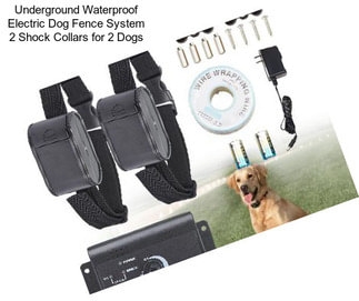 Underground Waterproof Electric Dog Fence System 2 Shock Collars for 2 Dogs