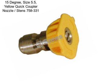 15 Degree, Size 5.5, Yellow Quick Coupler Nozzle / Stens 758-331