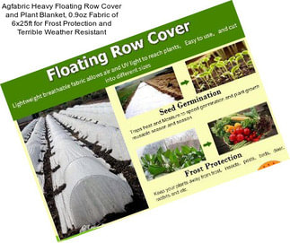 Agfabric Heavy Floating Row Cover and Plant Blanket, 0.9oz Fabric of 6x25ft for Frost Protection and Terrible Weather Resistant