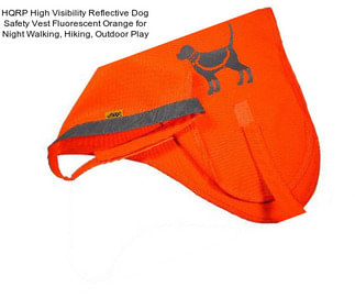 HQRP High Visibility Reflective Dog Safety Vest Fluorescent Orange for Night Walking, Hiking, Outdoor Play