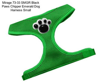 Mirage 73-33 SMGR Black Paws Chipper Emerald Dog Harness Small