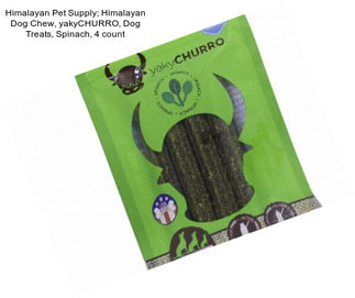 Himalayan Pet Supply; Himalayan Dog Chew, yakyCHURRO, Dog Treats, Spinach, 4 count