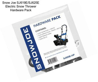 Snow Joe SJ619E/SJ625E Electric Snow Thrower Hardware Pack