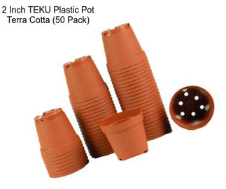 2 Inch TEKU Plastic Pot Terra Cotta (50 Pack)