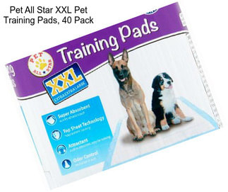 Pet All Star XXL Pet Training Pads, 40 Pack