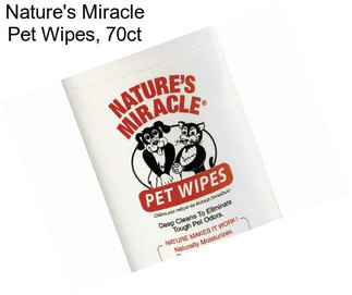 Nature\'s Miracle Pet Wipes, 70ct