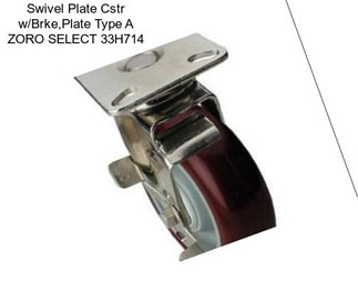 Swivel Plate Cstr w/Brke,Plate Type A ZORO SELECT 33H714