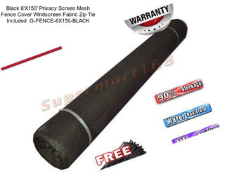 Black 6\'X150\' Privacy Screen Mesh Fence Cover Windscreen Fabric Zip Tie Included  G-FENCE-6X150-BLACK