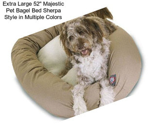 Extra Large 52\'\' Majestic Pet Bagel Bed Sherpa Style in Multiple Colors