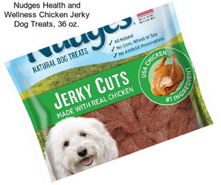 Nudges Health and Wellness Chicken Jerky Dog Treats, 36 oz.