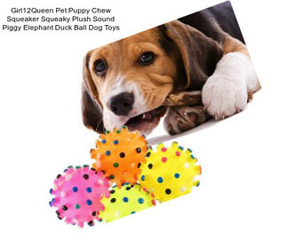 Girl12Queen Pet Puppy Chew Squeaker Squeaky Plush Sound Piggy Elephant Duck Ball Dog Toys