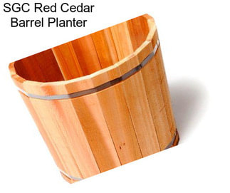 SGC Red Cedar Barrel Planter
