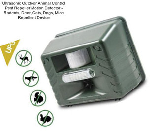 Ultrasonic Outdoor Animal Control Pest Repeller Motion Detector - Rodents, Deer, Cats, Dogs, Mice Repellent Device