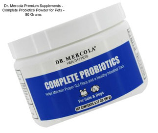Dr. Mercola Premium Supplements - Complete Probiotics Powder for Pets - 90 Grams