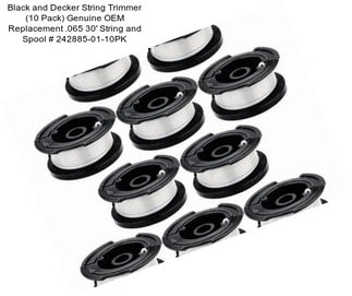 Black and Decker String Trimmer (10 Pack) Genuine OEM Replacement .065 30\' String and Spool # 242885-01-10PK