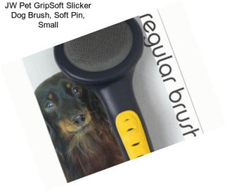 JW Pet GripSoft Slicker Dog Brush, Soft Pin, Small