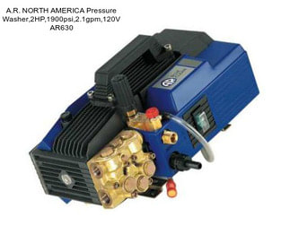 A.R. NORTH AMERICA Pressure Washer,2HP,1900psi,2.1gpm,120V AR630