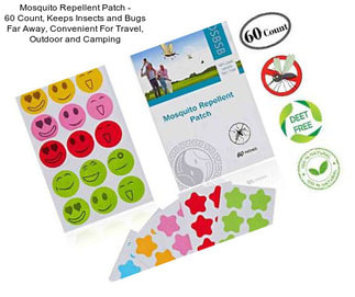 Mosquito Repellent Patch - 60 Count, Keeps Insects and Bugs Far Away, Convenient For Travel, Outdoor and Camping