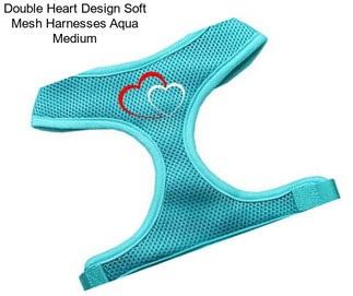 Double Heart Design Soft Mesh Harnesses Aqua Medium