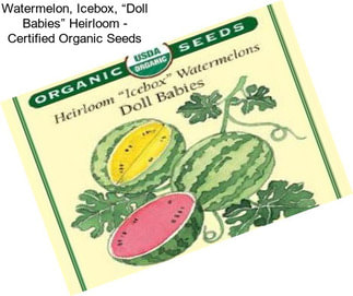 Watermelon, Icebox, “Doll Babies” Heirloom - Certified Organic Seeds