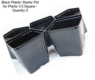 Black Plastic Starter Pot for Plants 3.5\