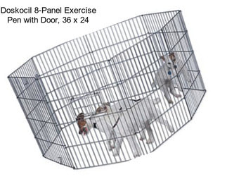 Doskocil 8-Panel Exercise Pen with Door, 36\