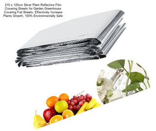 210 x 120cm Silver Plant Reflective Film Covering Sheets for Garden Greenhouse Covering Foil Sheets, Effectively Increase Plants Growth, 100% Environmentally Safe