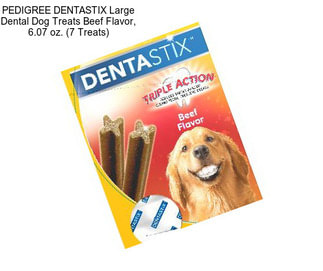 PEDIGREE DENTASTIX Large Dental Dog Treats Beef Flavor, 6.07 oz. (7 Treats)