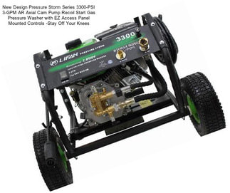 New Design Pressure Storm Series 3300-PSI 3-GPM AR Axial Cam Pump Recoil Start Gas Pressure Washer with EZ Access Panel Mounted Controls -Stay Off Your Knees