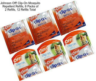 Johnson Off! Clip-On Mosquito Repellent Refills, 6 Packs of 2 Refills, 12 Refills Total