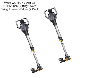 Worx WG180 40 Volt GT 3.0 12 Inch Cutting Swath String Trimmer/Edger (2 Pack)