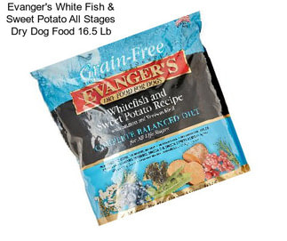 Evanger\'s White Fish & Sweet Potato All Stages Dry Dog Food 16.5 Lb