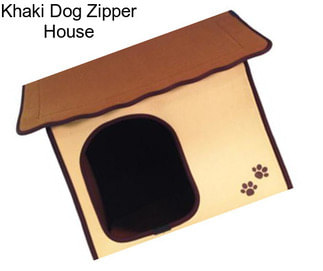 Khaki Dog Zipper House