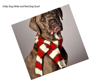 Chilly Dog White and Red Dog Scarf