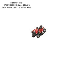 Mtd Products 13A877BS066 7-Speed Riding Lawn Tractor, 547cc Engine, 42-In.