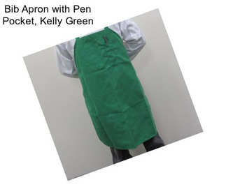 Bib Apron with Pen Pocket, Kelly Green