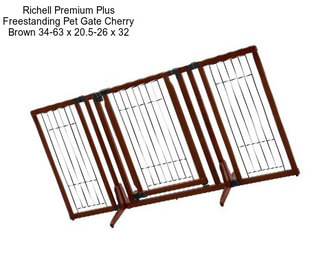 Richell Premium Plus Freestanding Pet Gate Cherry Brown 34\