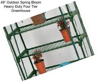 49” Outdoor Spring Bloom Heavy Duty Four Tier Greenhouse