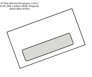 #7 Poly Window Envelopes, 3-3/4\
