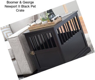 Boomer & George Newport II Black Pet Crate