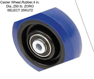 Caster Wheel,Rubber,4 in. Dia.,250 lb. ZORO SELECT 29XU72