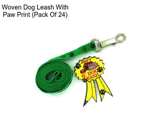 Woven Dog Leash With Paw Print (Pack Of 24)