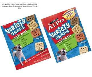 (2 Pack) Purina ALPO Variety Snaps Little Bites Dog Treats with Beef, Chicken, Liver & Lamb Flavors 16 oz. Box