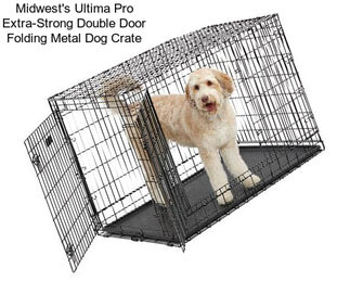 Midwest\'s Ultima Pro Extra-Strong Double Door Folding Metal Dog Crate